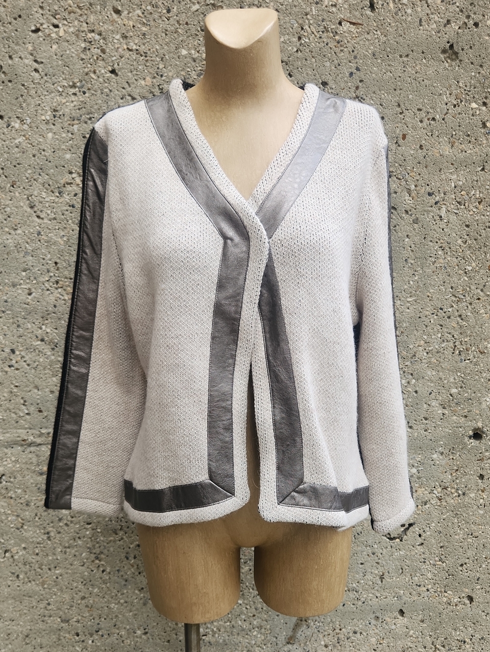 AMS PURE knit wool sweater jacket